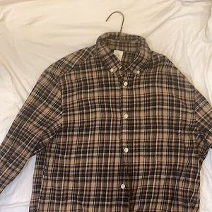 Brown Plaid Button-down. Great for fall 🍁